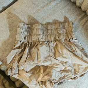 Women's Tan High-Waisted Shorts